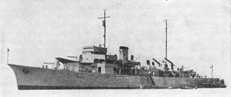 Norwegian minelayer Olav Tryggvason, which defended Horten harbour